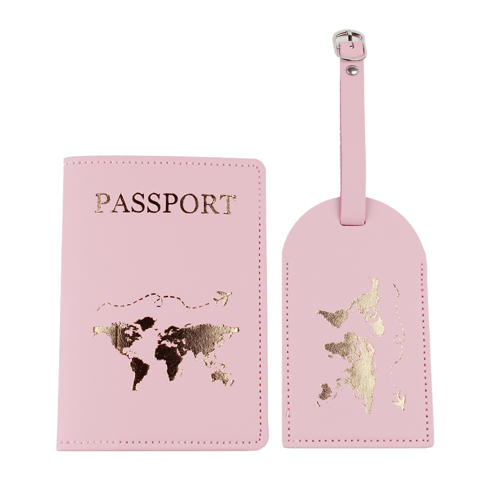 Listado de equipaje transfronterizo tarjeta de embarque de aeronaves PU en stock Mapa de cuero protección de pasaportes