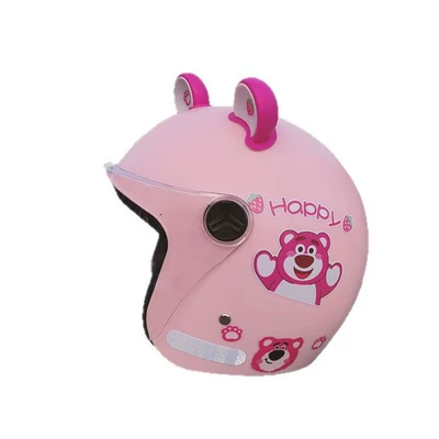 Motosiklet kaskı (dəbilqə) car strawberry bear safety helmet