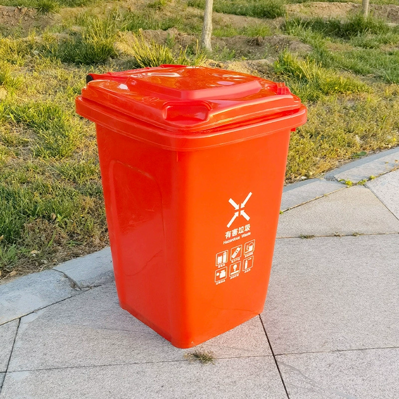 Plastic hygienic garbage can for commercial use, increased thickness