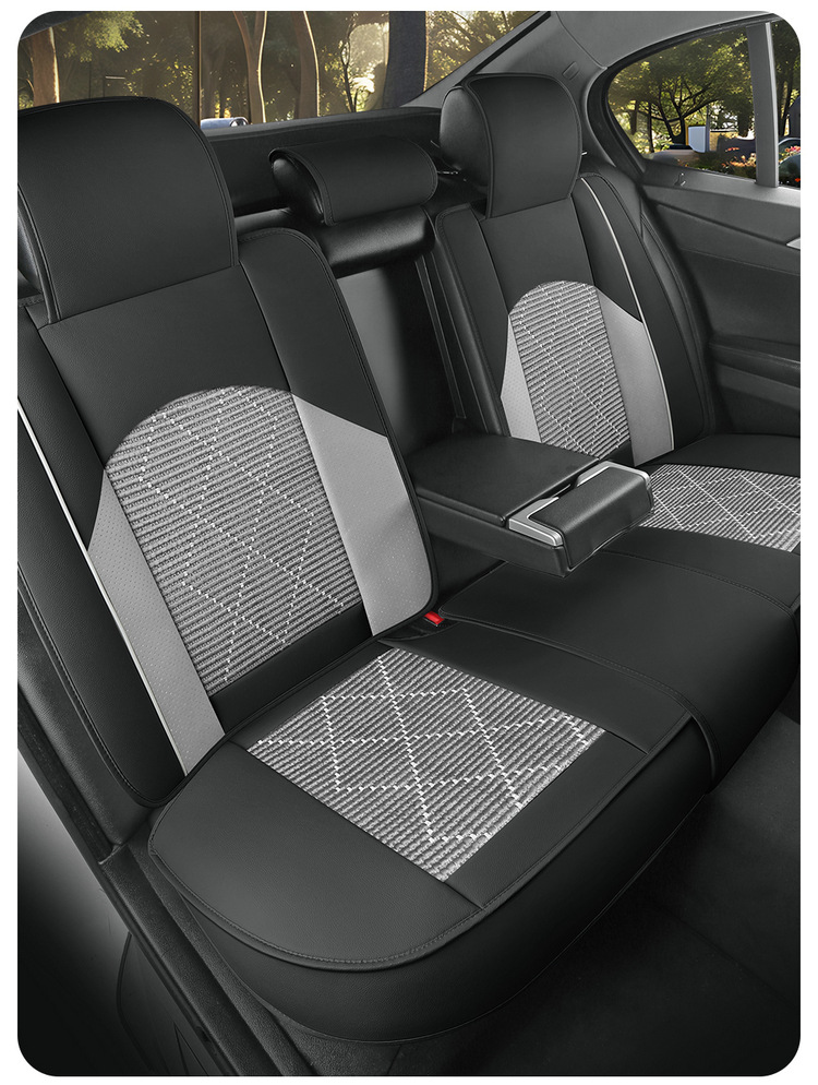 New car seat covers, breathable ice silk material, full-coverage design, suitable for sports cars, universal for drivers, and designed for use in vehicles