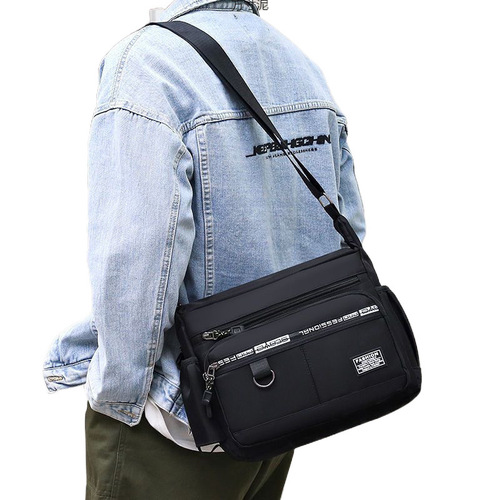 Unisex Nylon Oxford Canvas Casual Travel Large Capacity Crossbody Bag Student Bag Trendy Foreign Trade Wholesale