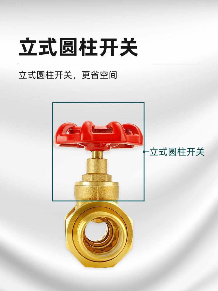 ♧全铜闸阀外丝双活接20水表自来水管25开关4分6分dn15加厚铜阀门
