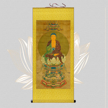 藏传毗卢遮那佛挂画寺庙佛堂供奉密宗大日如来佛像客厅家用卷轴画