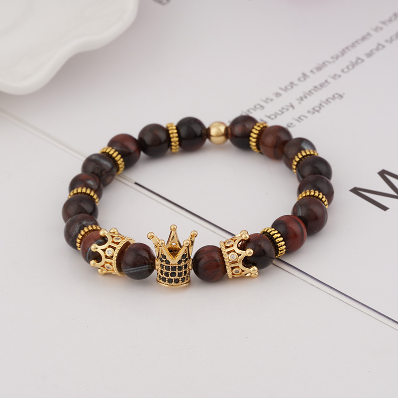 1 Piece Simple Style Crown turquoise Beaded Inlay Zircon Womenu0027S Bracelets