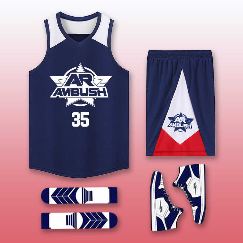 American basketball uniform children's sports suit men's and women's team competition uniform training uniform sports vest printing