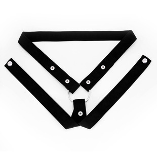 Male chastity lock auxiliary belt three-way wide restraint pull chastity lock CB lock fixing belt elastic elastic ring is large