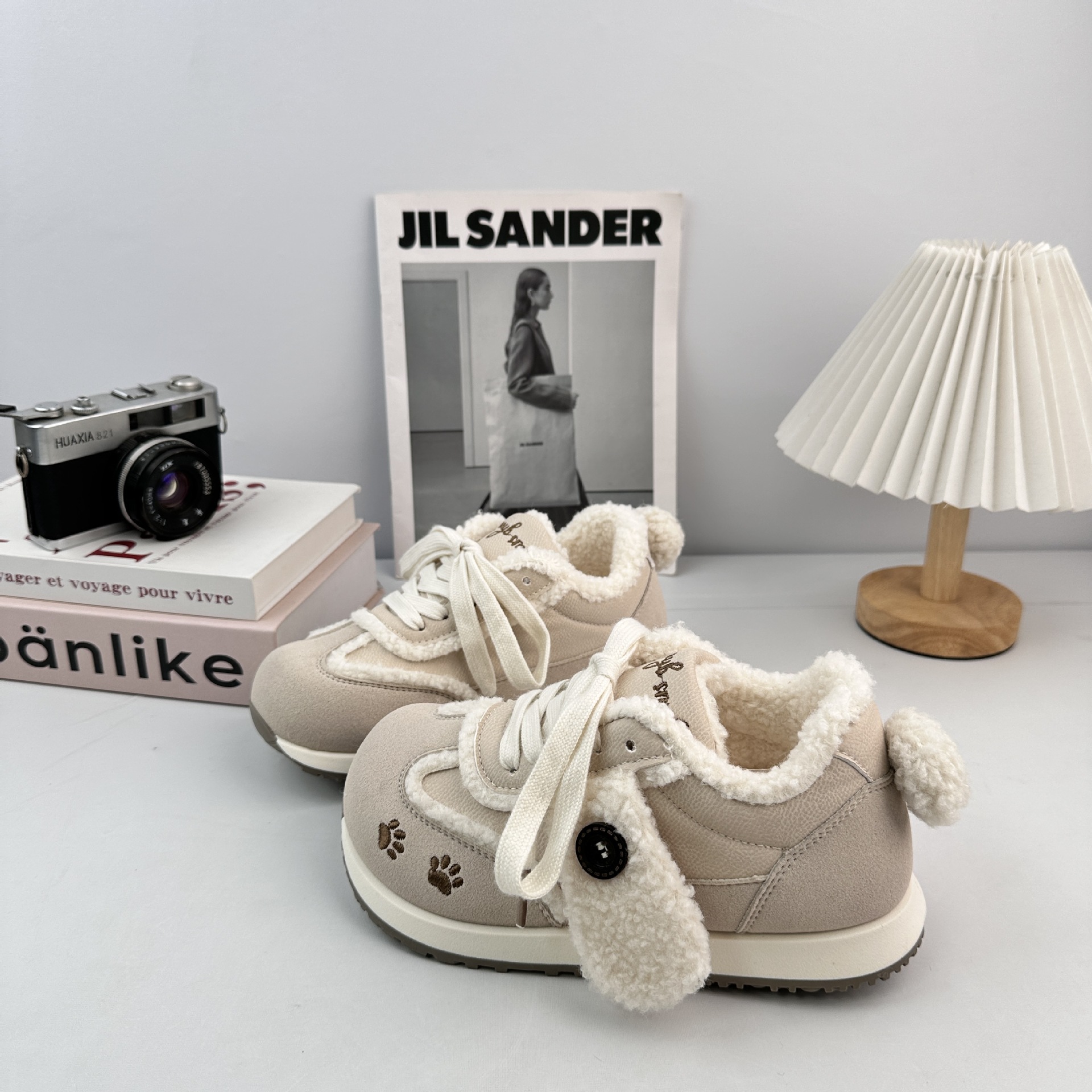 Farwave nicho de moda retro calentamiento Gump zapatos de invierno 2025 zapatos de capacitación de invierno de lana gruesa zapatos de algodón 2825M