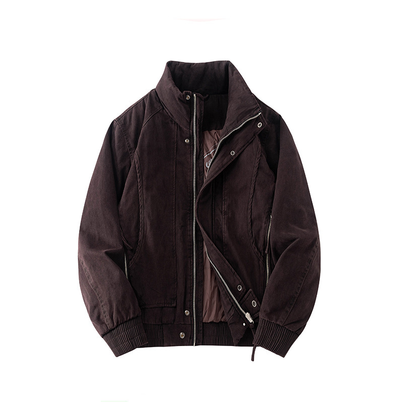 2025 otoño y invierno nuevo tipo de chaqueta de plumón hombre retro lavado en agua montaña chaqueta al aire libre Meichao chaqueta de vuelo de alta calle image 7