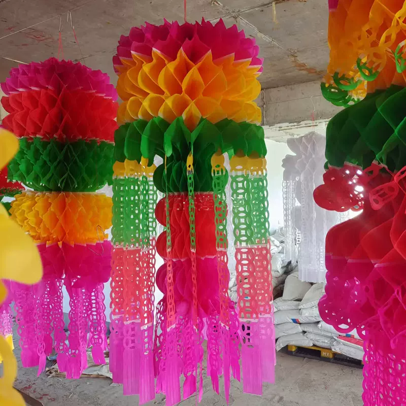 清明节环保纸灯笼祭祀殡葬用品灯笼白事上坟祭奠坟飘彩色灯笼批发