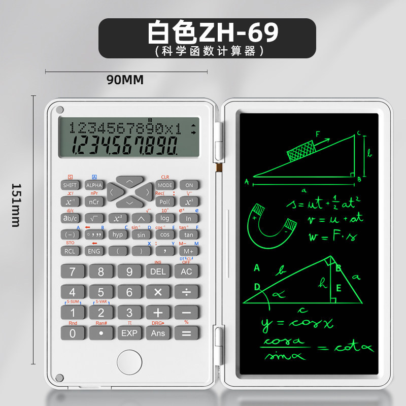 Calculadora científica, tableta de escritura, mini computadora multifunción para oficina, exámenes, contabilidad y aprendizaje.