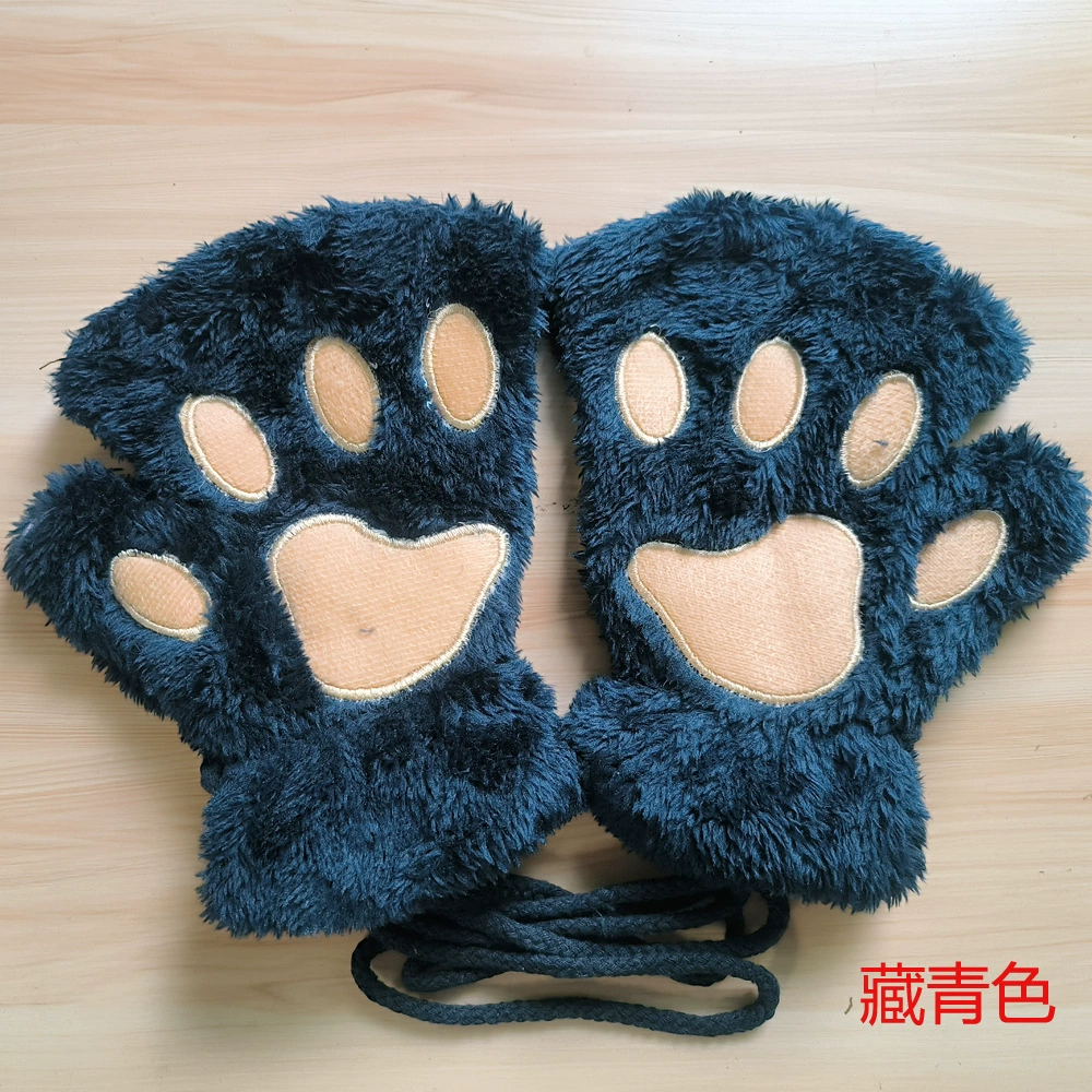 Зимние мультяшные перчатки, без пальцев