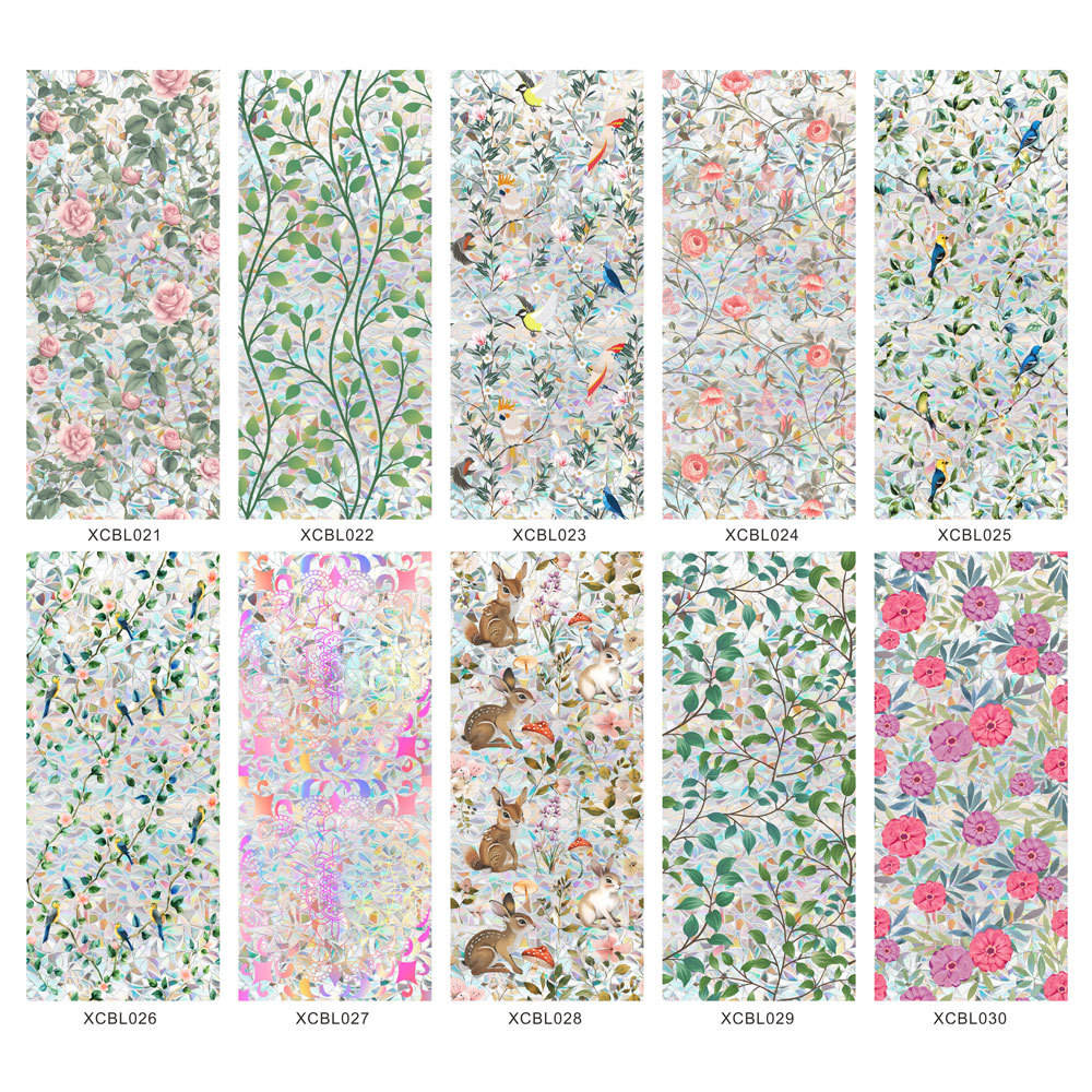 140g Weight Glass paster Home Textiles & Decor Type PVC Material Leaf Pattern Casual, Pastoral Style Casual Pastoral Leaf PVC Glass Paster Wall Art 2