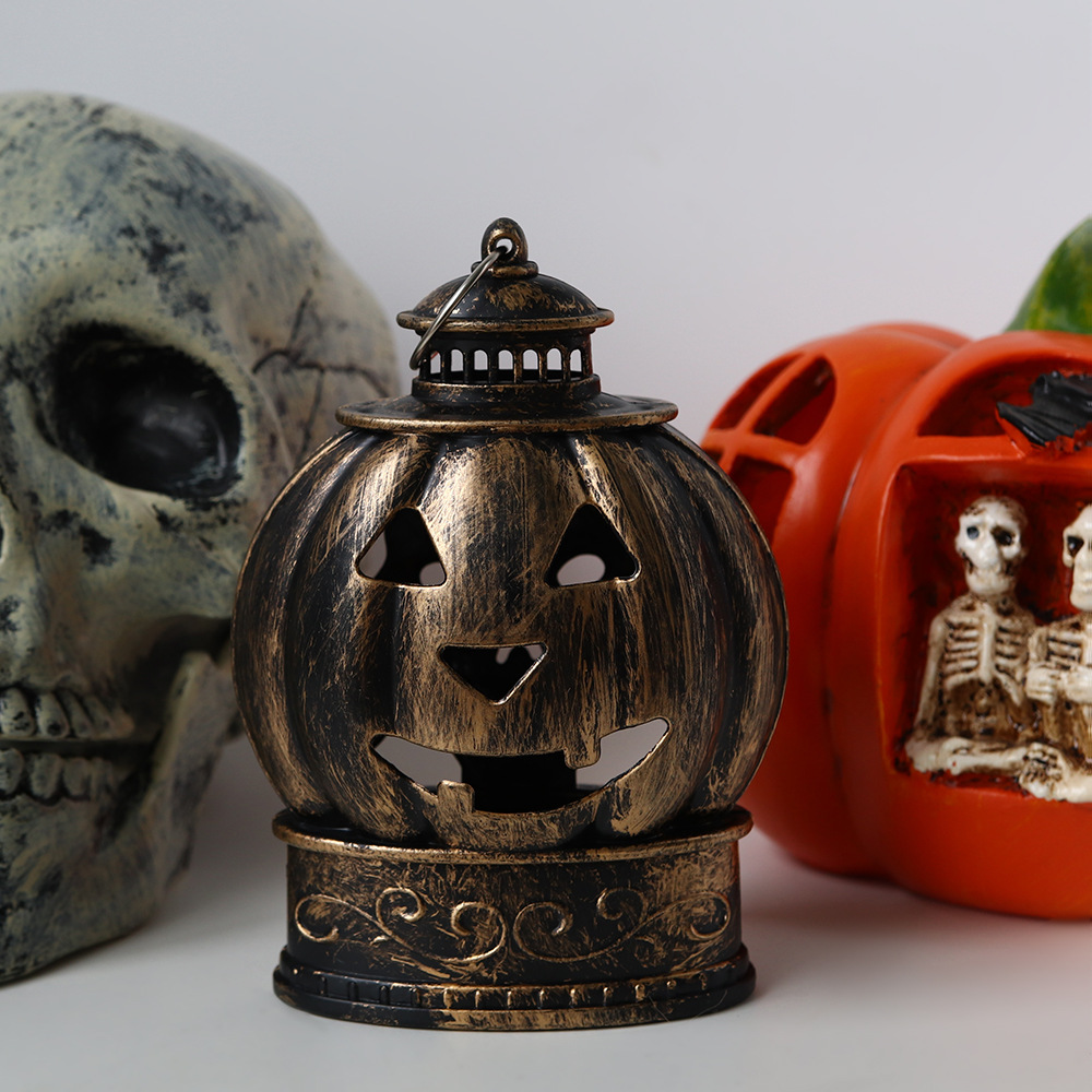 Lámpara de calabaza de Halloween decoración de fantasmas día de la noche lámpara de aire de terror decoración de props lámpara portadora led lámpara de esqueleto luminosa