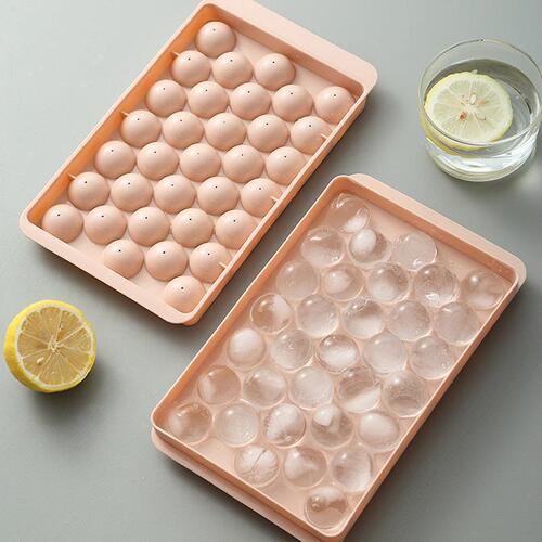 Home Use Food-Grade Round Ice Cube Molds with Covers for Making Creative Ice Cubes as a Trendy Nook Ice Making Box