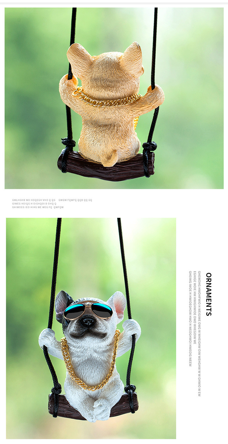 New car pendant car interior pendant Internet famous swing method dog car pendant decoration load rearview mirror car pendant car