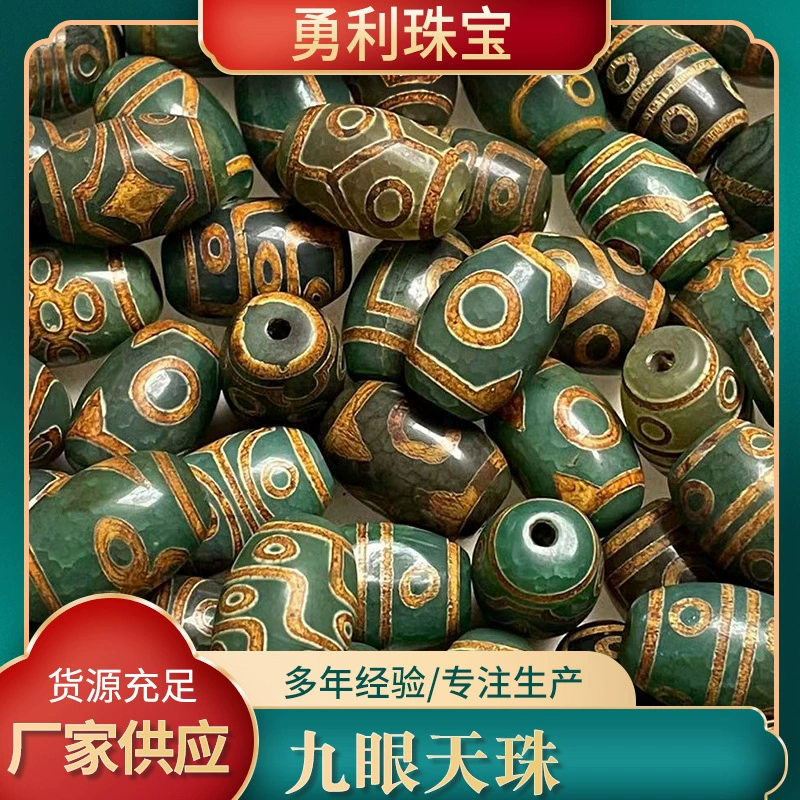 Оптовая Продажа с фабрики из первых рук Тибет Старый Агат 15x22 мм бусины от одного до девяти глаз свободные бусины Бусины Бодхи