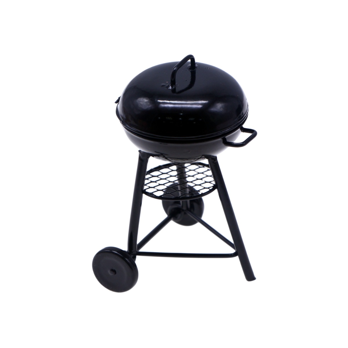 Casa de muñecas mini hierro negro barbacoa al aire libre PARRILLA decoración simulación Barbacoas horno miniatura accesorios la cocina modelo