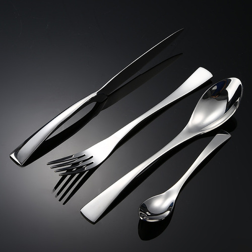Amazon cross-border 304 stainless steel Kaya Western food tableware set thickened steak knife, fork and spoon hotel four-piece set