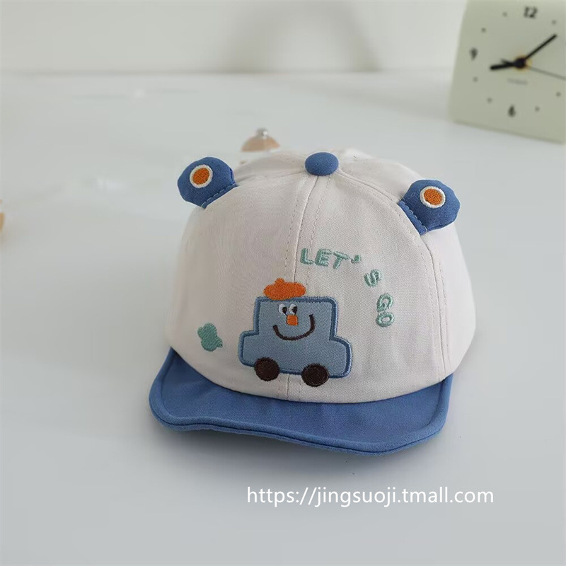 Sombrero de lengua de pato para bebé Primavera y otoño Versión coreana de niños y niñas delgados Sombrero para el sol de coche lindo Gorra de béisbol de ala suave para bebé