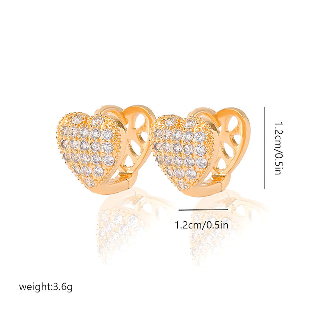 8g Weight Copper Ear Needle Material Zircon Inlay Material Earrings Classification 1 Pair Quantity Daily Occasion Copper Material Heart Shape, Crown, Rhombus Pattern Women's Gender Inlay Design Casual, Simple Style Style 1 Pair Casual Simple Style Heart Shape Crown Rhombus Inlay Copper Zircon Earrings 17