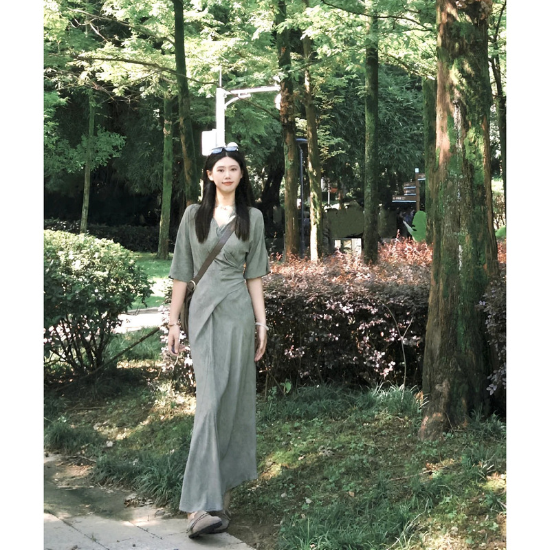 Summer Salt Style Tea Break Outfit Trendy Beautiful High-End Exquisite New Chinese Style Elegant Dress for Women