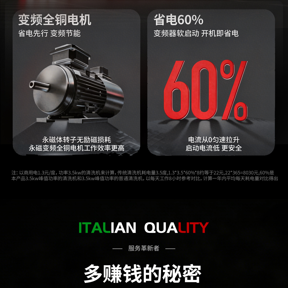 High-Pressure Cleaning Machine, Large Flow Rate, Ultra-High Pressure Water Gun, Farm Floor Cleaning, Booster Water Pump, High-Power Car Washing Machine, Commercial Use