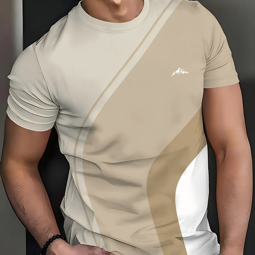 temu new fashion 3D printed men's short-sleeve top, order starting from 1 piece