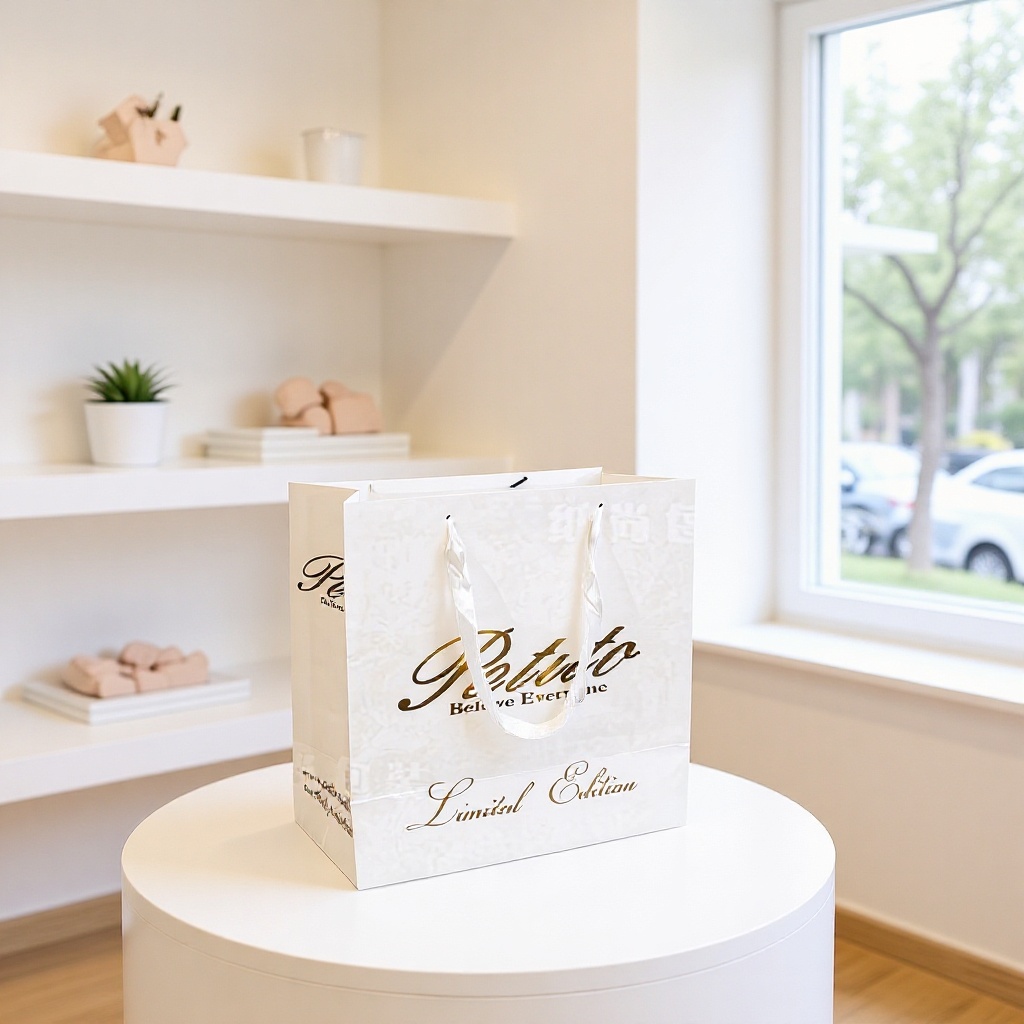 制作服装礼品包装袋 购物茶叶手提袋 生产纸绳logo白卡环保牛皮纸