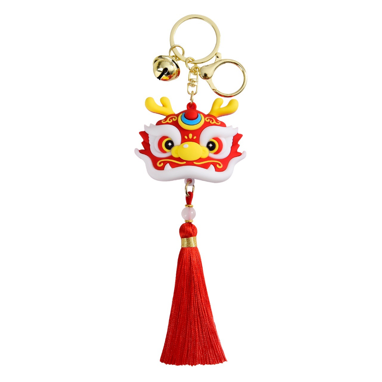 Llavero de dibujos animados estilo chino, Chenlong, mochila pareja, adornos pequeños, al por mayor