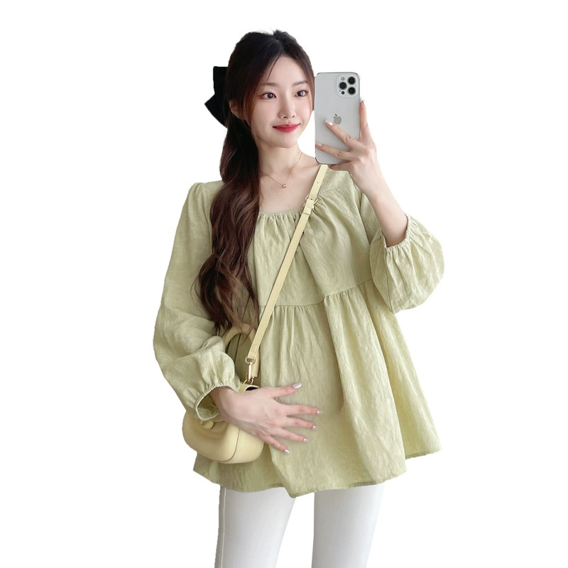Платье весеннее для беременных, хлопок и лён, oversize
