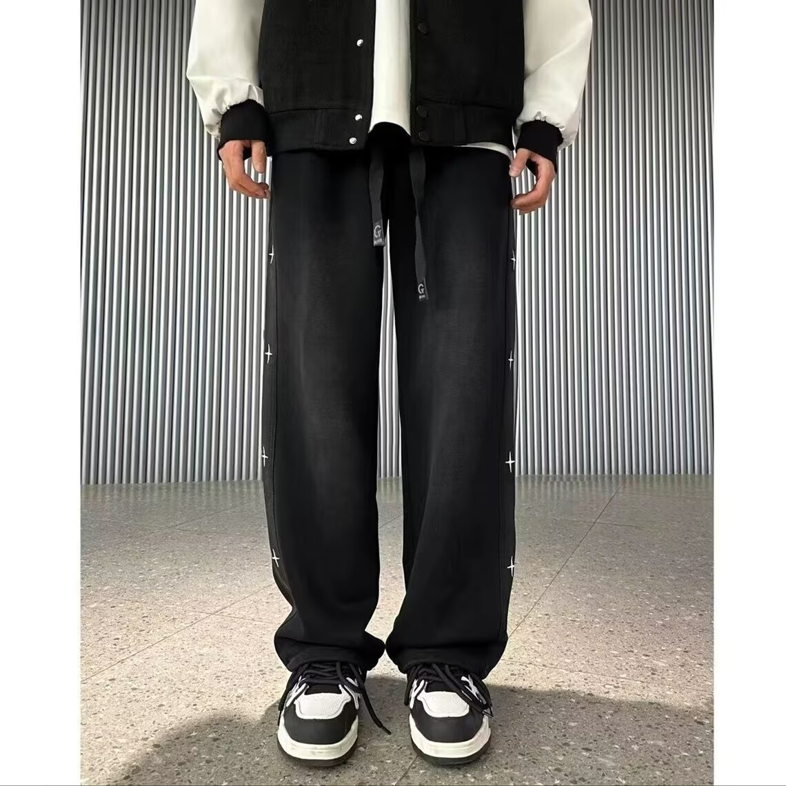 American Style Jeans High-End Vintage Loose High Street Wide-Leg Draped Straight Long Pants Trendy Men_mkmklike.com