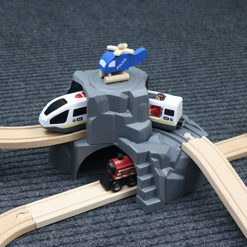 Double-layer wooden tunnel