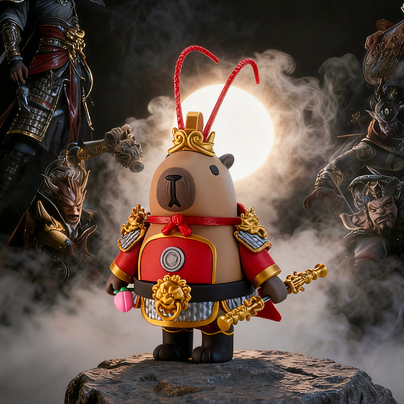 Tiktok-Style Capybara Sun Wukong Capybara Doll Desktop Ornament 3D Printed Creative Magnetic Toy
