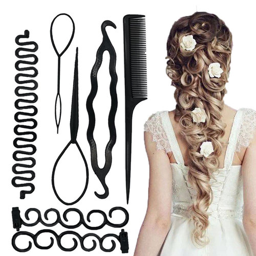 6-Piece Set Hairpin Sponge Quick Donut Ball Hair Accessories Korean Style Hairpin Centipede Braider