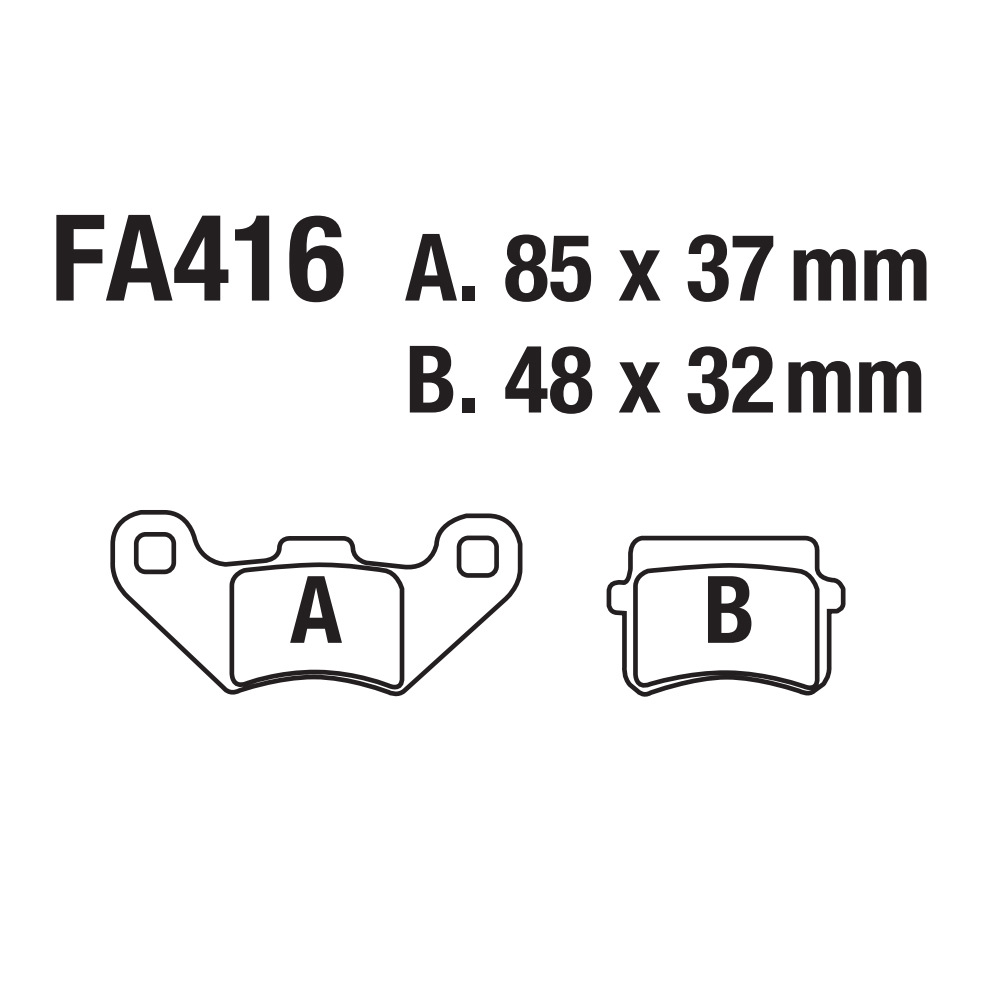 Motocicleta sinterizada base de cobre placa de aluminio para automóviles pickup ATV playa FA416 KAZUMA MH10