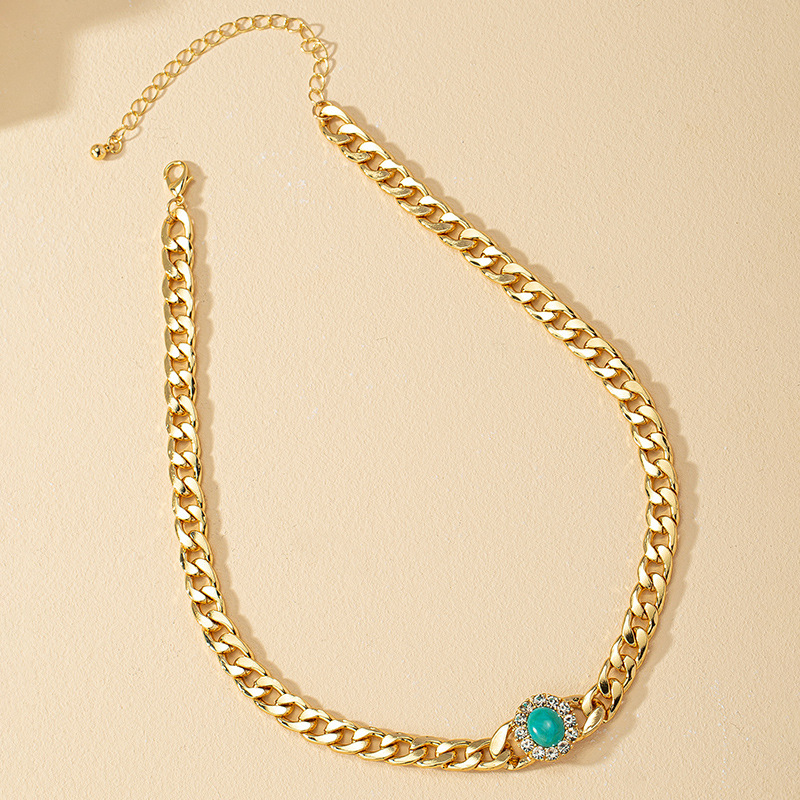 Jewelry With Diamonds Turquoise Necklace Image 3