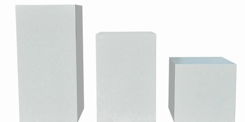 Wholesale handicraft display cabinet square paint exhibition display stand window floor shooting ornaments sculpture white booth
