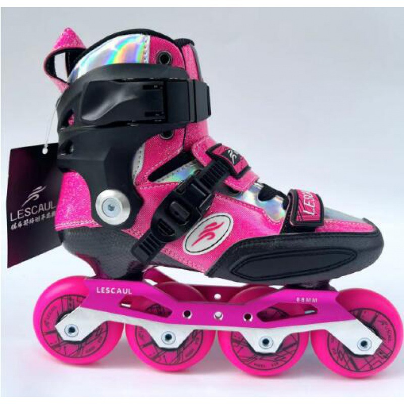 SC-1 children's flat flower carbon fiber shoes training carbon fiber roller skating shoes children's fancy roller skates inline roller skating shoes