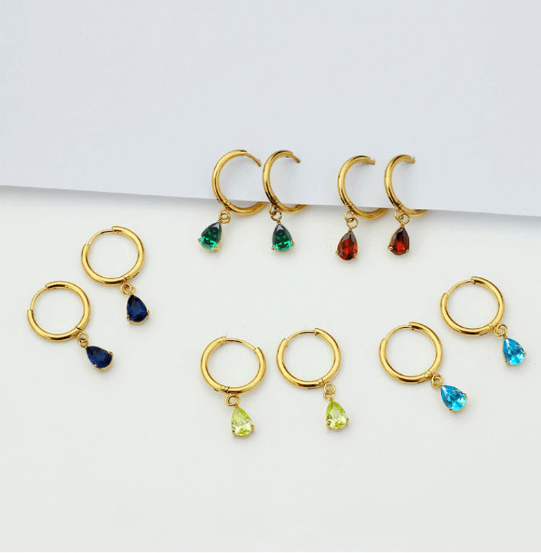 10g Weight Titanium Steel Ear Needle Material Drop Earrings Classification 1 Pair Quantity Holiday, Street Occasion Titanium Steel Material Geometric Pattern All Seasons Season Women's Gender Polished Finish Basic Style 1 Pair Basic Geometric Titanium Steel Drop Earrings 7