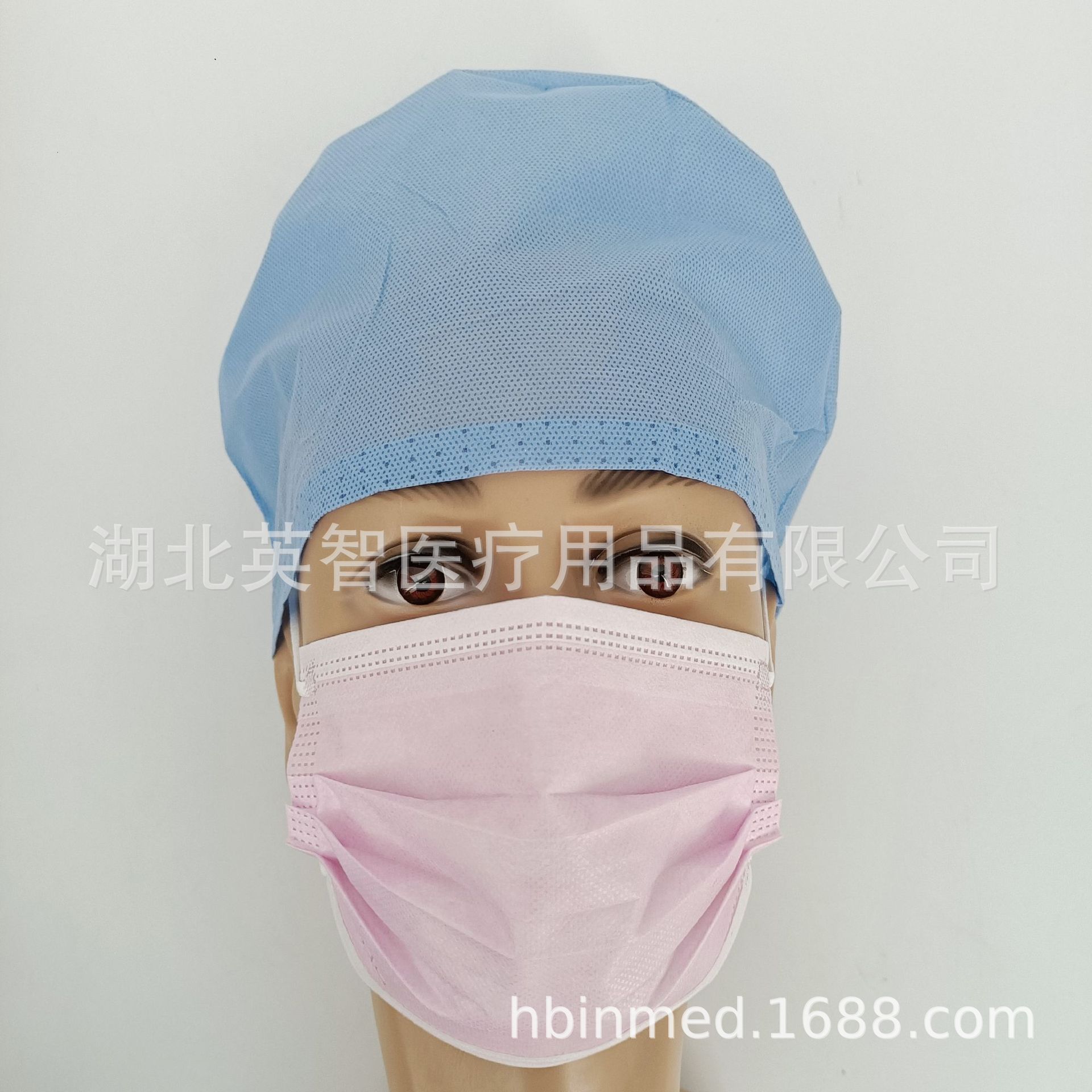 三层平面口罩 粉色白底90bfe熔喷布Type IIR欧盟CE白名单工厂直销