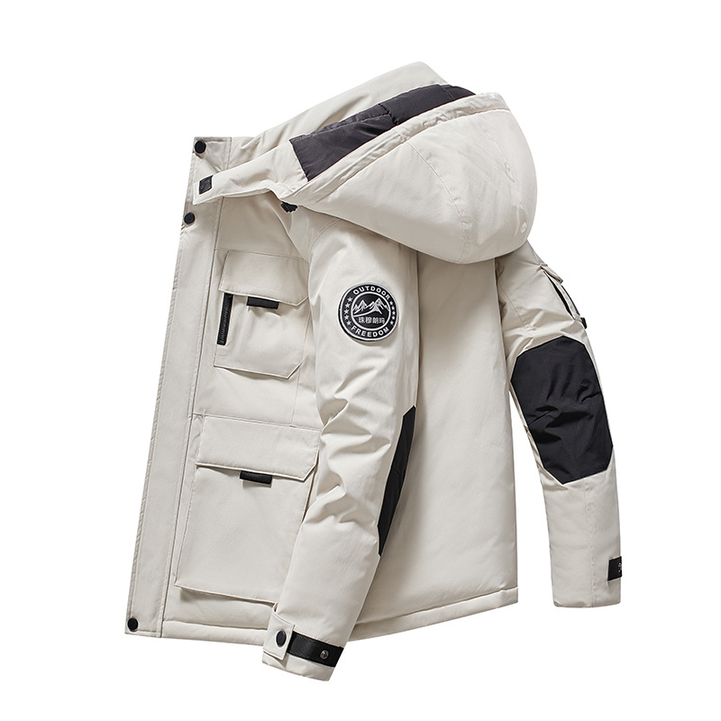 Aliexpress transfronterizo más chaqueta de algodón de tamaño grande hombre ropa de invierno media y larga estación europea herramientas al aire libre chaqueta cálida marca de moda masculina