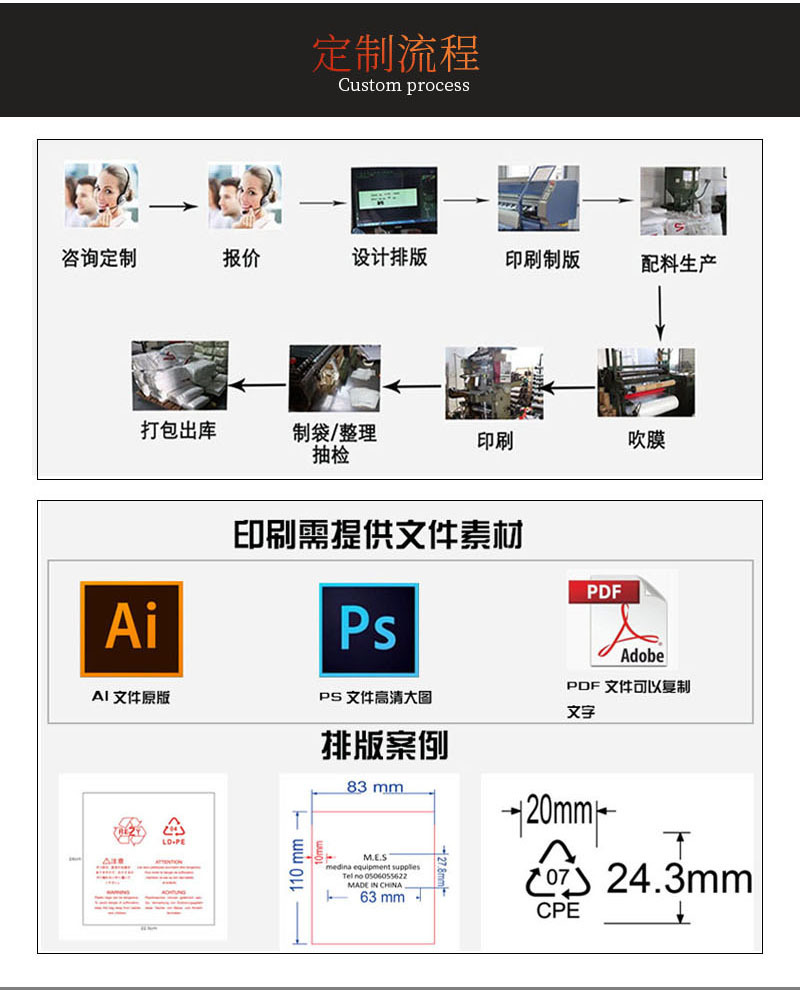 透明包装袋塑料pe平口袋现货加厚PE高压袋子防水防尘内膜袋可印刷详情7