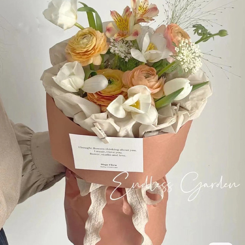 Fresh flowers ribbon pleated fish tail band DIY material bouquet floral decoration packaging band baking gift ribbon binding band