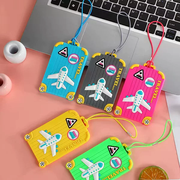 Factory direct tag PVC luggage tag silicone tag LOGO silicone card set boarding pass wholesale