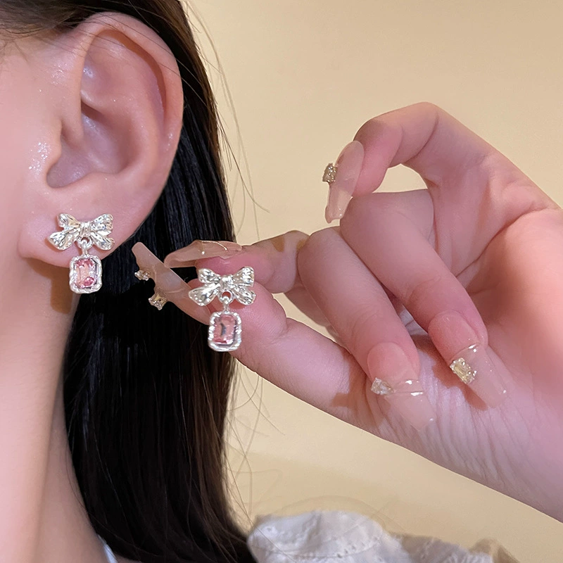 Серебряная игла, маленькие серьги, универсальный цирконий, образец серебро 925, оптовая поставка, стиль легкой роскоши