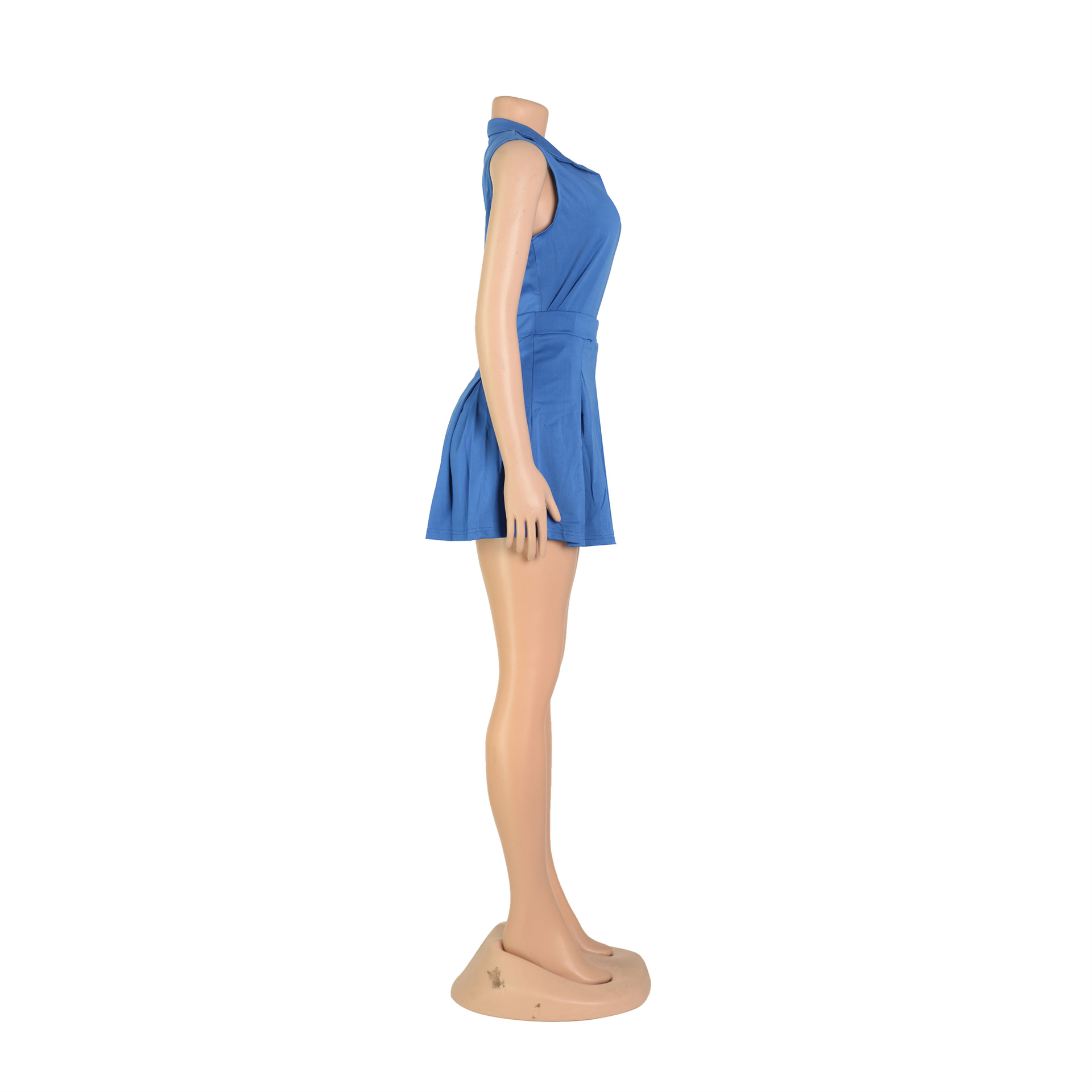 Women Clothing Short Skirt Two Piece Sleeveless Vest Suit Summer Polo Shirt