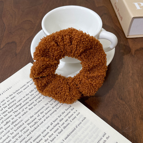 Korean version of autumn and winter imitation Teddy plush large intestine hair ring lamb hair head rope hair rope wholesale rubber band headwear hair accessories
