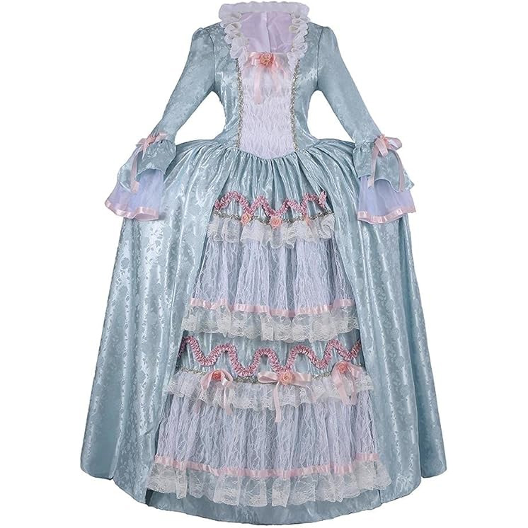Women's Cosplay Costume Victorian Rococo Ball Dress Noble Prom Dress