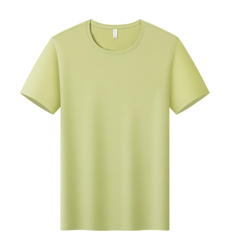 Camiseta de trabajo de alta gama, sin costuras, de nailon, con cuello redondo, manga corta, impresión de logotipo personalizado, uniforme de equipo para hombres y mujeres, bordado deportivo ejecutivo.