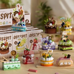 レゴデザートパーティーシリーズケーキビルディングブロック子供の教育組み立ておもちゃdiy誕生日ギフトホットセールと互換性があります